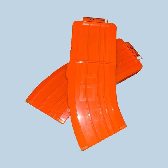 2 Nerf Soft Bullet 10 Round Banana Magazines Elite N-Strike Clips & 32 Bullets - Picture 2 of 3